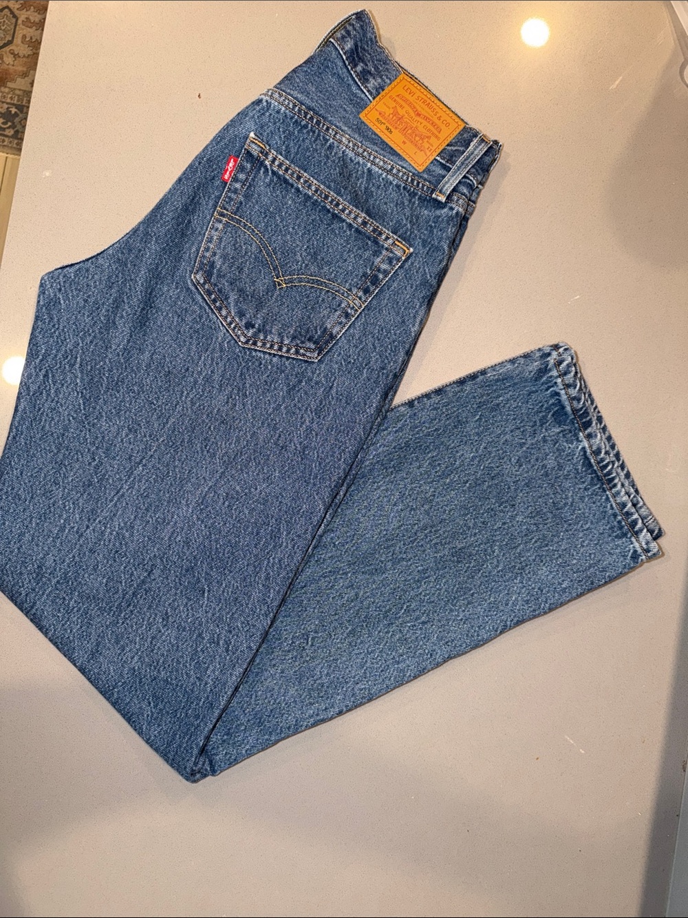 New No Tags Levi's 501 90’s women’s 25 x 30 Medium Blue Straight-Leg Denim Jeans
